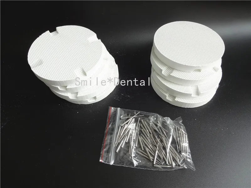 

Dental Lab 80 Metal Pins with 8pcs Honeycomb Firing Trays