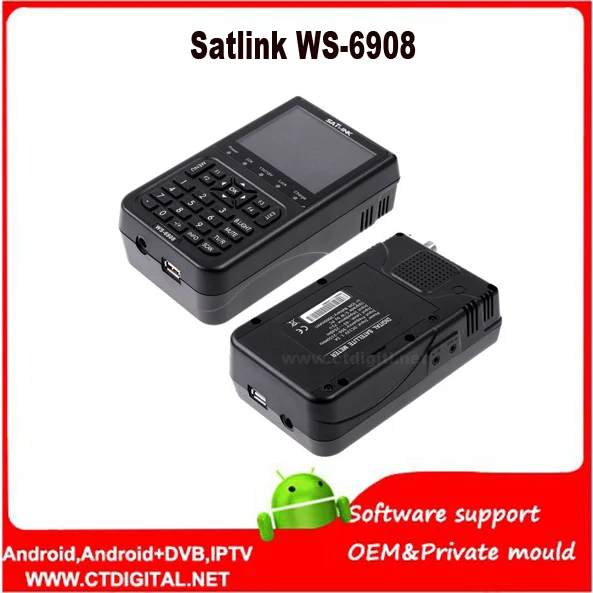 Satlink ws6908 [Подлинный] Satlink WS-6908 3," DVB-S FTA цифровой спутниковый измеритель спутниковый искатель ws 6908