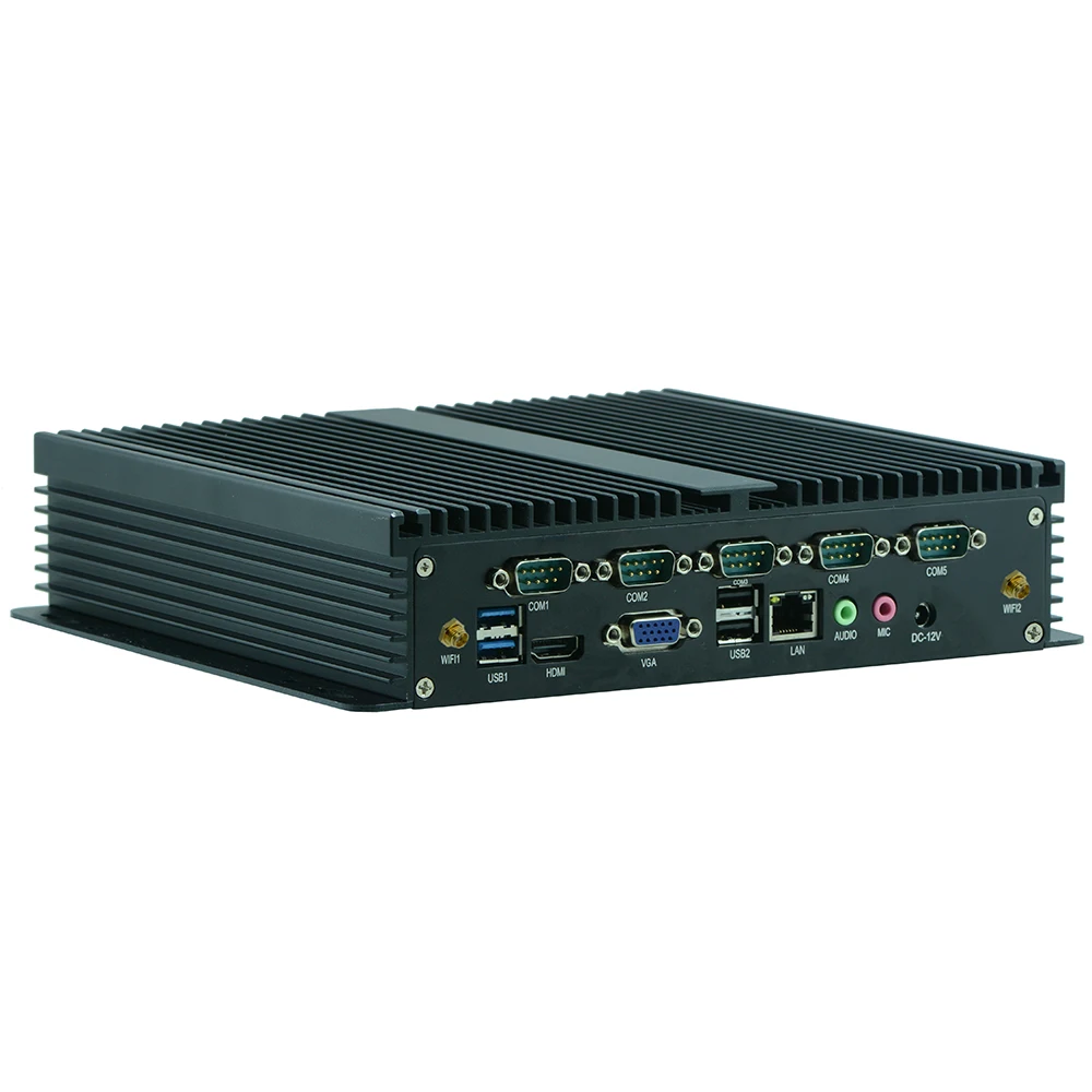 Partaker Q2 Fanless Embedded PC Quad Core J1900 with 6 COM 2 COM for RS485 (5)