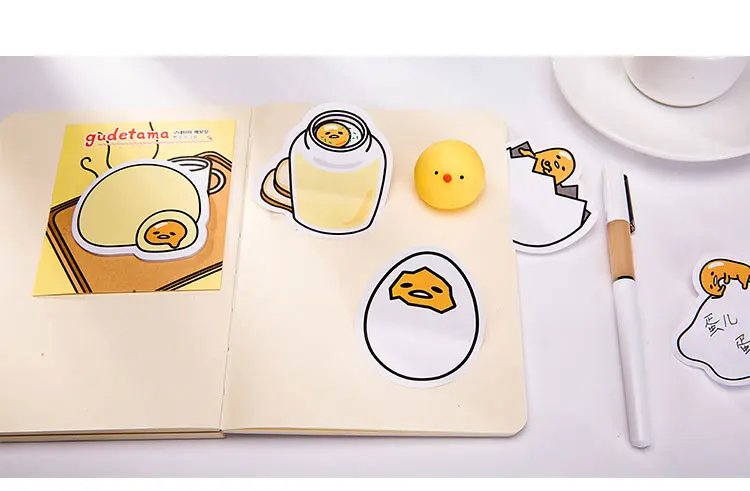 CXZY page cute Gudetama Lazy egg memo pad самоклеящийся блокнот для записей клеящийся бумажный стикер kawaii Корейская школьная записная книжка 3B818