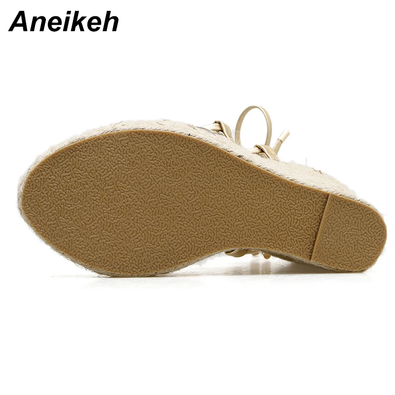 Женские Прозрачные Сандалии Aneikeh черные и золотые повседневные однотонные