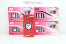 Venda quente 4 Casos de Cílios Falsos Extensão + 1 Peça Navina Cola Para Cílios Lash Extensão de Marca de Maquiagem Dos Olhos de Beleza Especial oferta