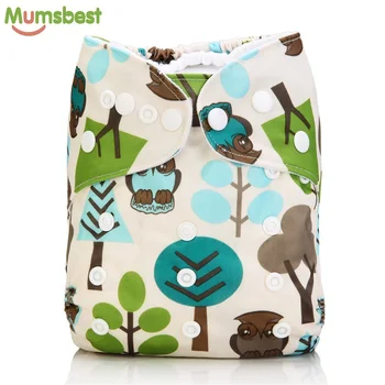 

[Mumsbest] 10 Pcs Baby Cloth Diapers Nappies With 10 Inserts Washable Waterproof Reusable diaper Suit 0-2 years 3-15kg