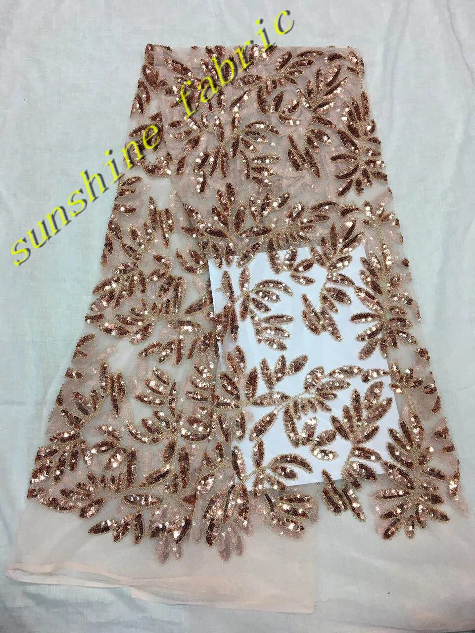 

2017 Elegant african french gold sequin tulle net Nigerian Lace Fabric for wedding dress party women free shipping