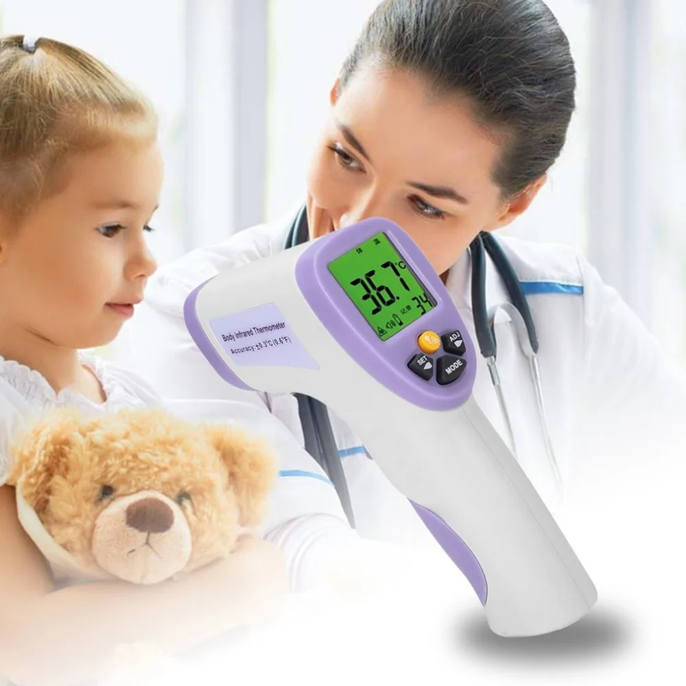 

Digital Infrared Body Thermometer Forehead Baby Surface Temperature Thermometer with A Storage Bag HT-820D