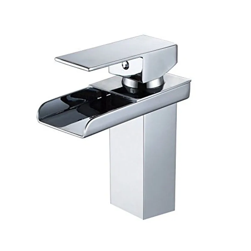 

Free Shipping! Modern Chrome Widespread Basin Faucet Single Handle Sink Mixer Tap Deck Mounted