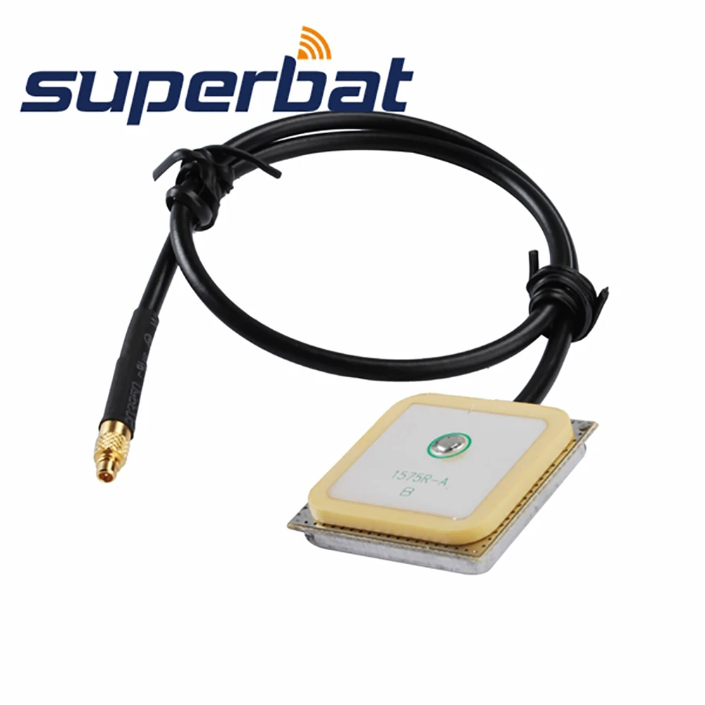 Superbat 3dbic 1575.42MHz +/-3 MHz Mini GPS Internal Aerial Signal Booster Antenna MMCX Male RG174 30CM Cable 50ohm Customizable