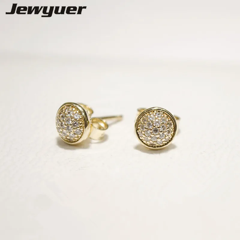 2017 Autumn Dazzling Droplets Stud Earring 14K really solid gold earrings for women wedding brinco fine Memnon jewelry ER091 memnon