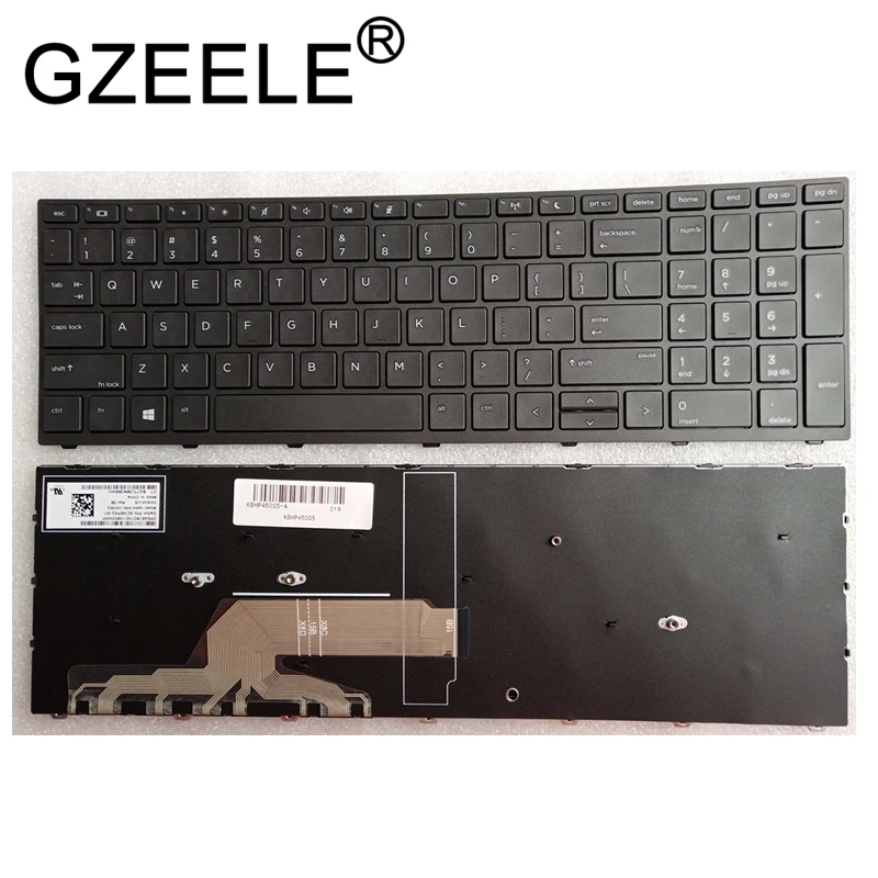 Keyboard For Hp Probook 450 G5 455 G5 470 G5 Us English Black Frame Backlit Laptop Replacement Keyboards