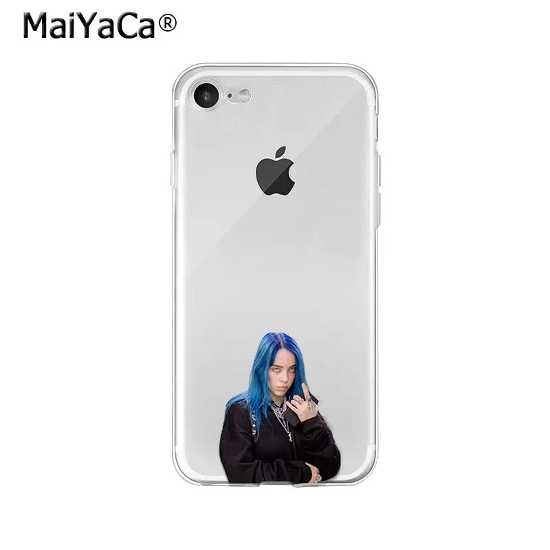 MaiYaCa Billie Eilish мягкий чехол для телефона из ТПУ чехол для Apple iPhone 8 7 6 6S Plus X XS MAX 5 5S SE XR мобильных телефонов