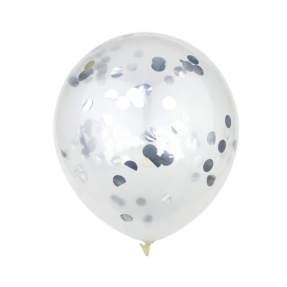 

5PCS 12 Transparent Clear Giant Confetti Round Balloons Birthday Party Decor~#