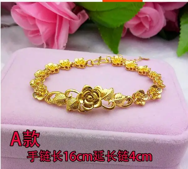 

can choose Style New simplicity Flowers Simulation of sand gold Bracelet female sweet Hand jewelry gift Never fade