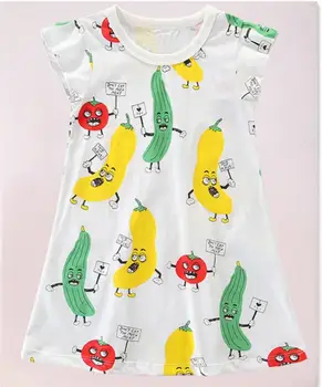 

6pcs/lot girls dress kids children clothing fruit sleeveless girl dress 2-7T sylvia 587393992295