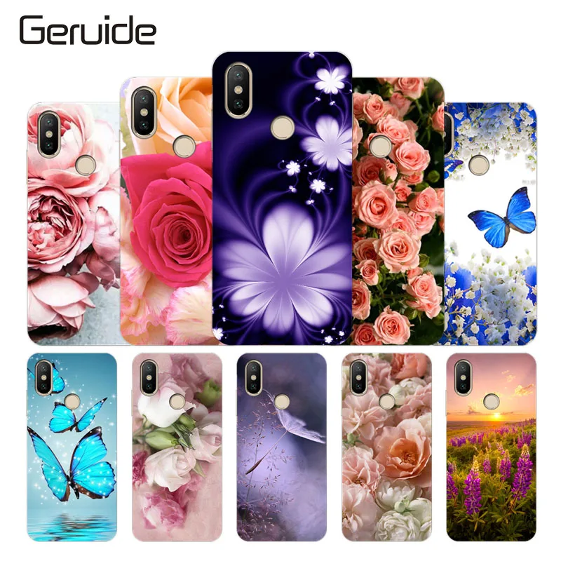 

Coque xiaomi mi a2 lite Case Silicon flower Painted Soft TPU Back Cover for xiaomi mi a2 lite protect Phone bags mi a2 lite case