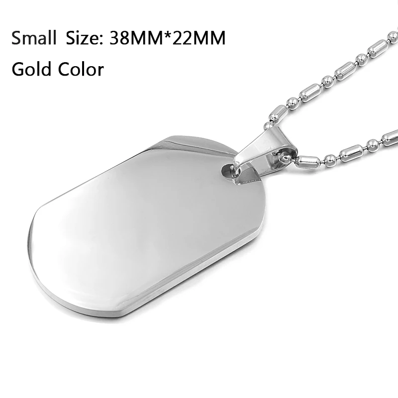 CHIMDOU Dog Tag нержавеющая сталь кулон ожерелье Военные солдаты металлические штамповки Заготовки бирки KJP08