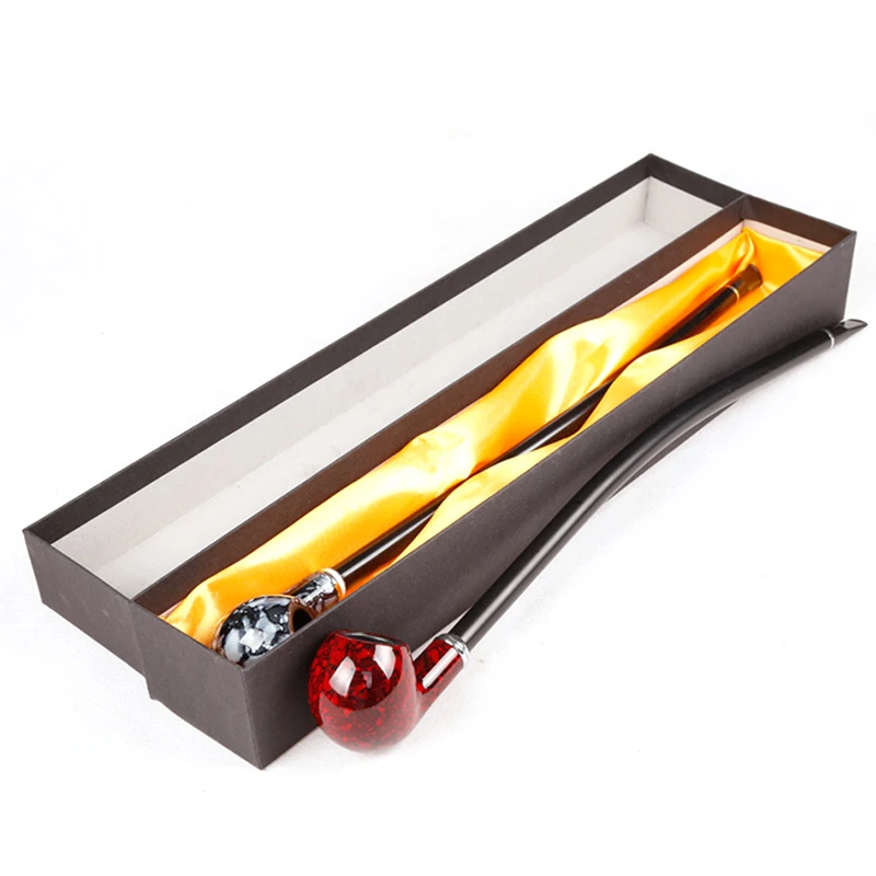 

Acrylic 41cm Long Pipes Chimney Smoking Pipe Herb Handmade Tobacco Pipe Cigar Gifts Box Narguile Grinder Smoke Mouthpiece