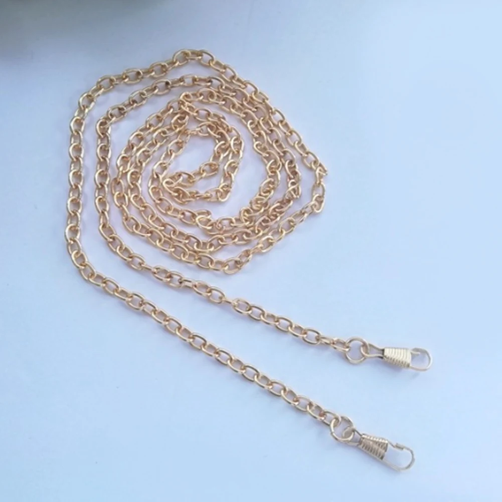 Long 40/60cm/120cm Metal Purse Chain Bag Strap Obag Handles Replacement Handbag Shoulder Bag Strap Gold Silver Bag Accessories