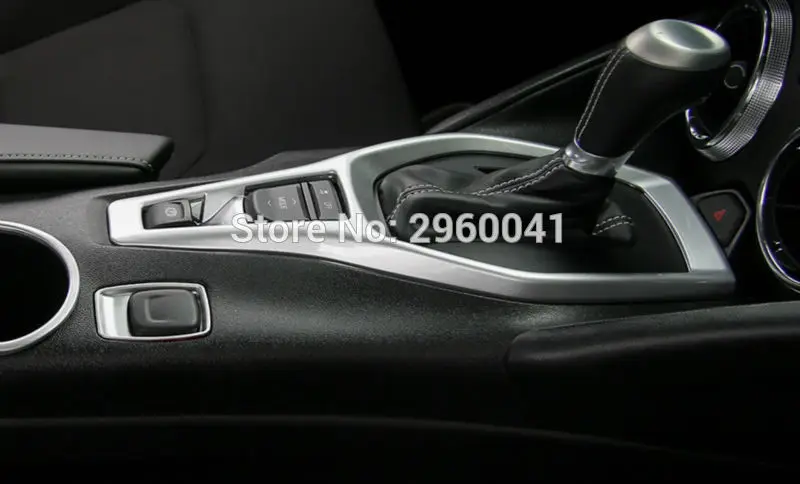 El más nuevo Panel de engranajes plateados recorta la cubierta de cambio piezas interiores de cromo estilo ABS para Chevrolet Camaro 2017