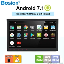 2Din da 10.1 pollici HD android 7.1 Quad core Universale Car Audio Video Stereo Lettore DVD di Navigazione GPS OBD DAB 4G Car multimedia