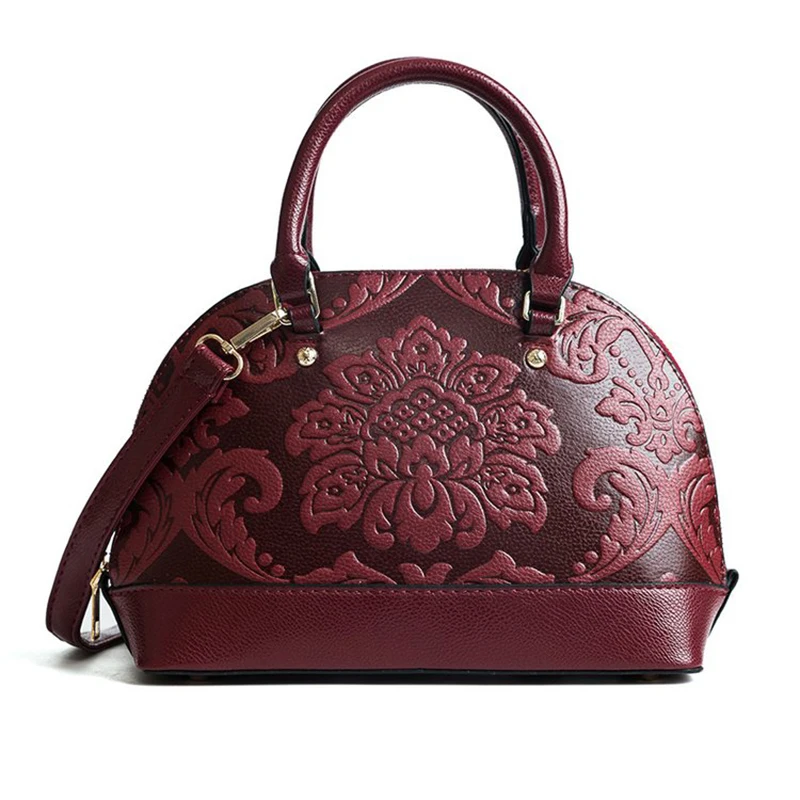 

New Women Handbags Chinese Style Shoulder Bags Retro Embossed Shell Bag National Trend Handbags