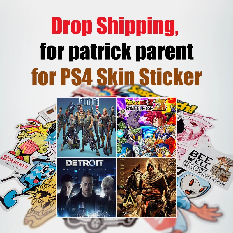 

Drop Shipping service for patrick parent Game skin sticker for PS4 console with 2 controllers