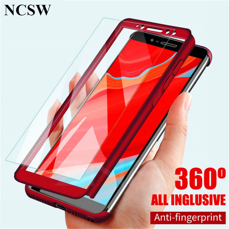 

360 degree shockproof Case For Xiaomi A2 Lite Mi 9T 5X 6X Case on Redmi Note7 Redmi 7A K20 Note6 5 4X Cover with Tempered Glass