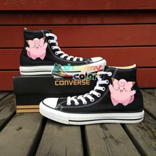 Women Men’s Converse All Star Girls Boys Shoes Pokemon Clefairy Design Custom Hand Painted Sneakers Gifts