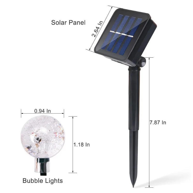 Солнечный свет 6 м 30 светодиодный струнные огни мяч хрустальная гирлянда; осветительная лампа для рождественских садовых украшений уличная лампа