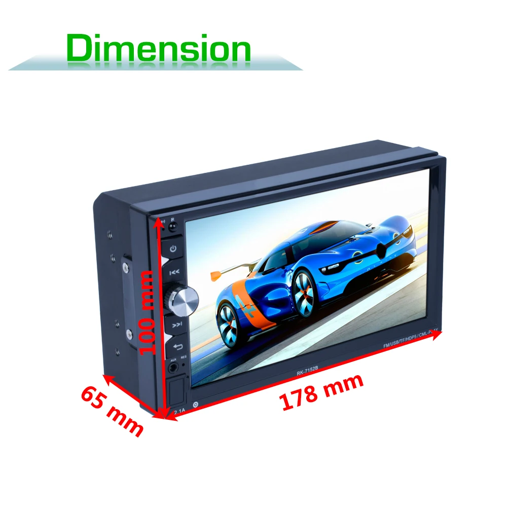 Автомагнитола 7152B 2 Din 7 &quotHD сенсорный экран аудио стерео Bluetooth видео MP5