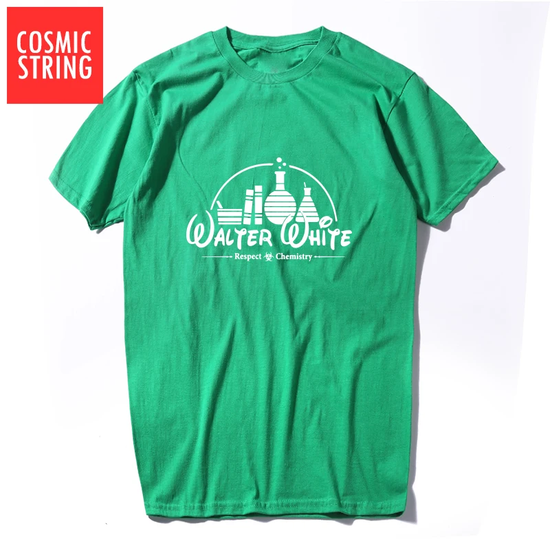 COSMIC STRING, высокое качество, хлопок, короткий рукав, крутая, Волтер, белая, с принтом, Мужская футболка, повседневная, heisenberg, Мужская футболка - Цвет: BBR0122A-GREEN