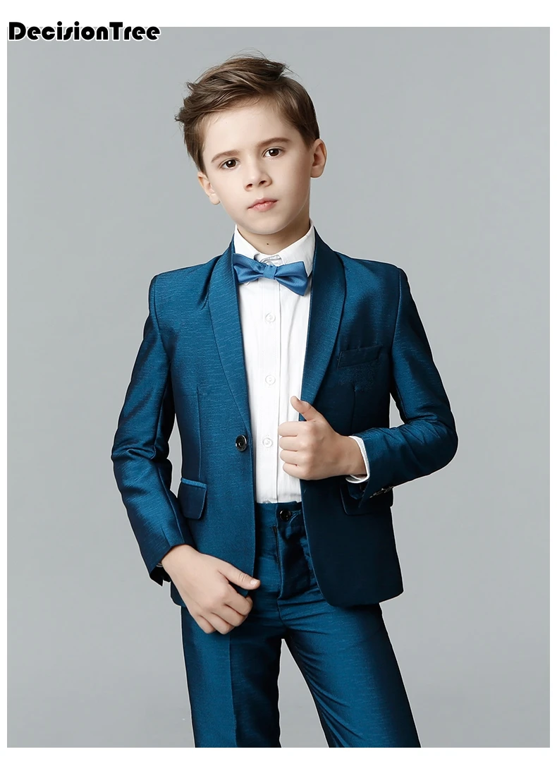 2019 new high quality nimble boys formal suits kids blazer gentlemen's suit sets for school flowers boys lapel wedding suits