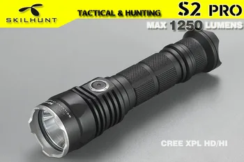 

2017 New SKILHUNT S2 PRO CREE XP-L HD or HI LED USB rechargeable tactical 1250 Lumens / 1100 Lumens flashlight