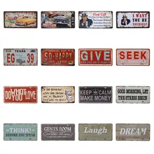 Американский винтажный домашний декор жестяная вывеска США Автомобильная пластина Невада металлическая номерная табличка Орегон настенный художественный номер плакат Texas 15X30 см C25