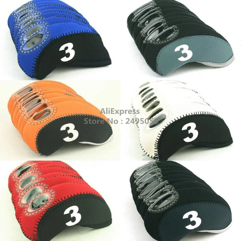 OEM logo/ wholesale 10pcs/set Neoprene Golf Clubs Head Cover Golf Club
