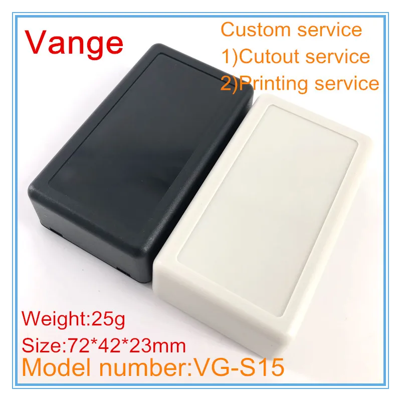 

1pcs/lot mold injected housing shell 72*42*23mm ABS plastic buckle instrument box diy case for electrical transformer device