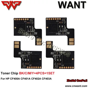 

CF400A CF401A CF402A CF403A reset toner chip compatible for HP 201A cartridge chip M252 M277 cf400a color toner chip