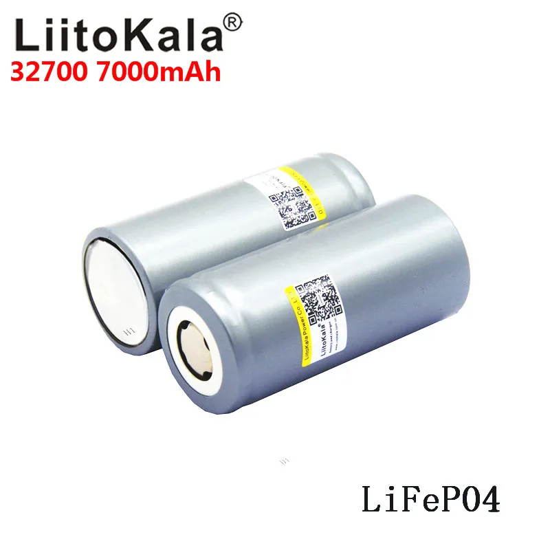 6 шт LiitoKala lii-70A 32700 lifepo4 батарея 7000mah 3,2 V LiFePO4 аккумуляторная батарея с плоским верхом для фонарика 32700 батарея