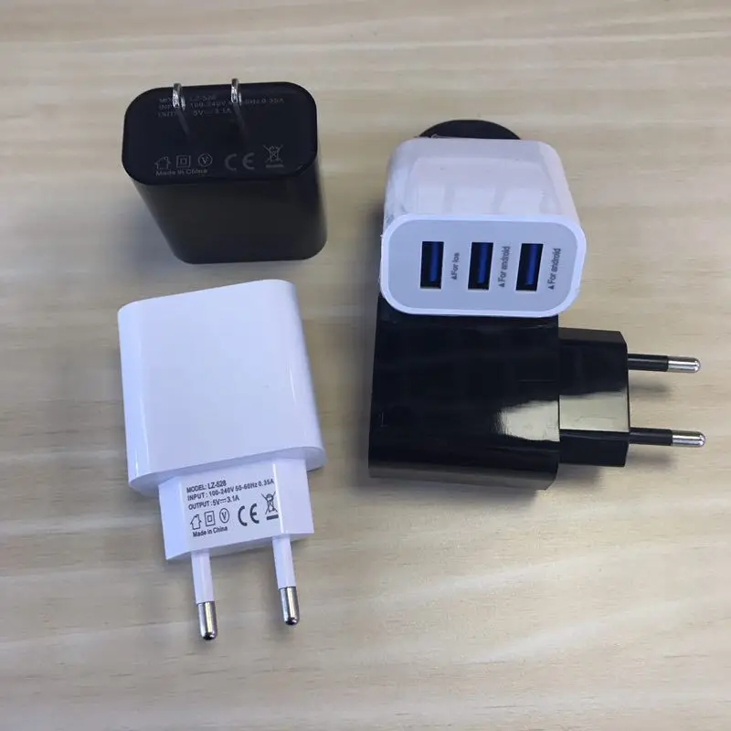 New European mobile phone charger 3USB universal charger US standard