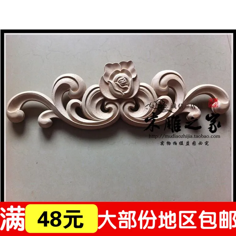 

Dongyang woodcarving rose floral applique patch cross European flower carved wood furniture solid wood cabinet flower flower flo