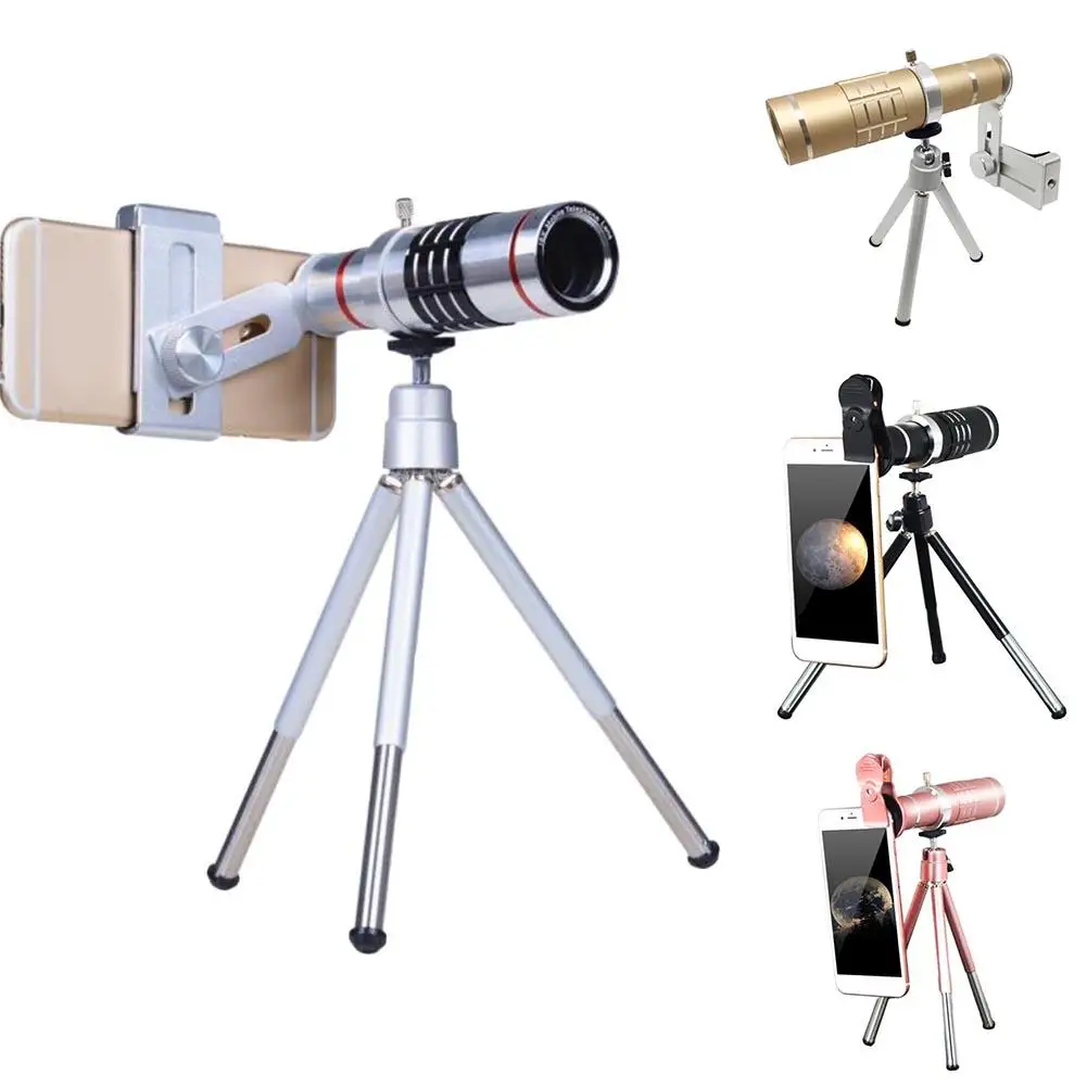 

New 18X Metal Phone Telescope Telephoto Len for iPhone Samsung Clip-on Zoom Camera