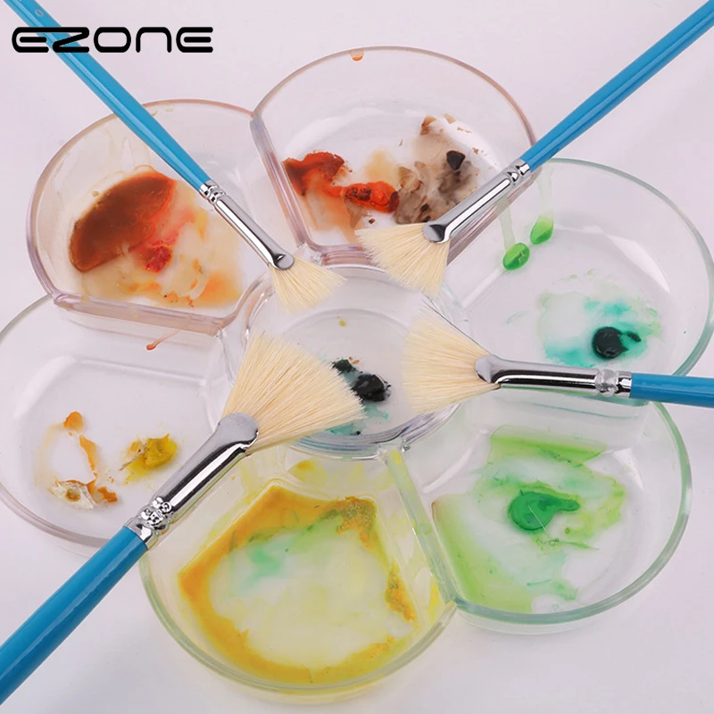 

EZONE 7 Holes Imitation Porcelain Palette Art Paint Drawing Tray Color Palette For Oil Watercolor Painting Pallet Office Supply