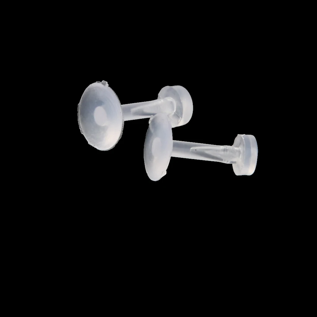 20 Pieces Bulk Transparent White Acrylic Nose Stud Barbell Lip Tongue Body Piercing for Men Women