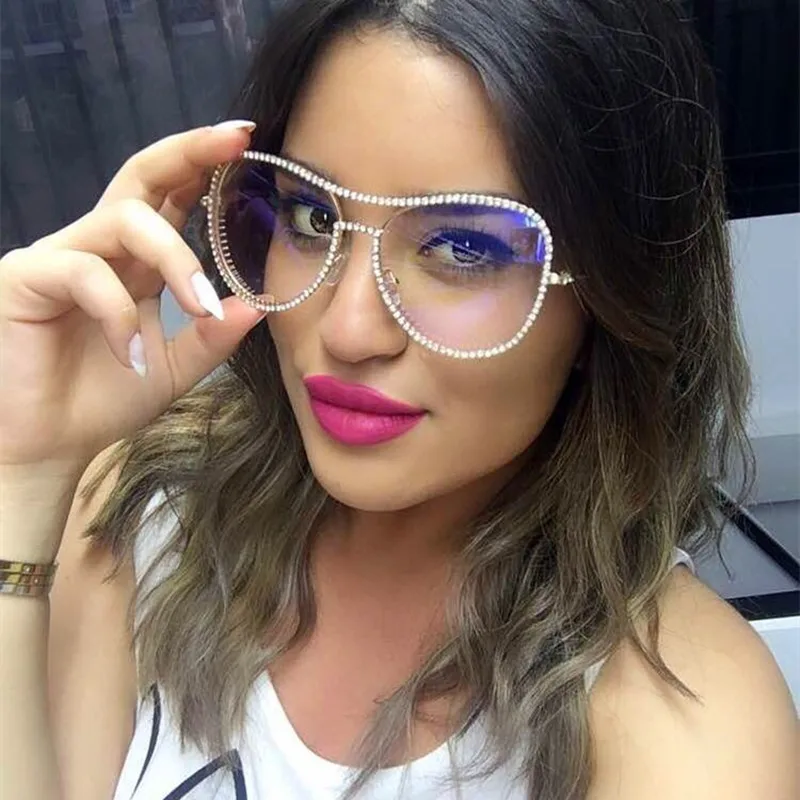 Солнцезащитные очки с прозрачными линзами в металлической оправе|brand sun glasses|designer