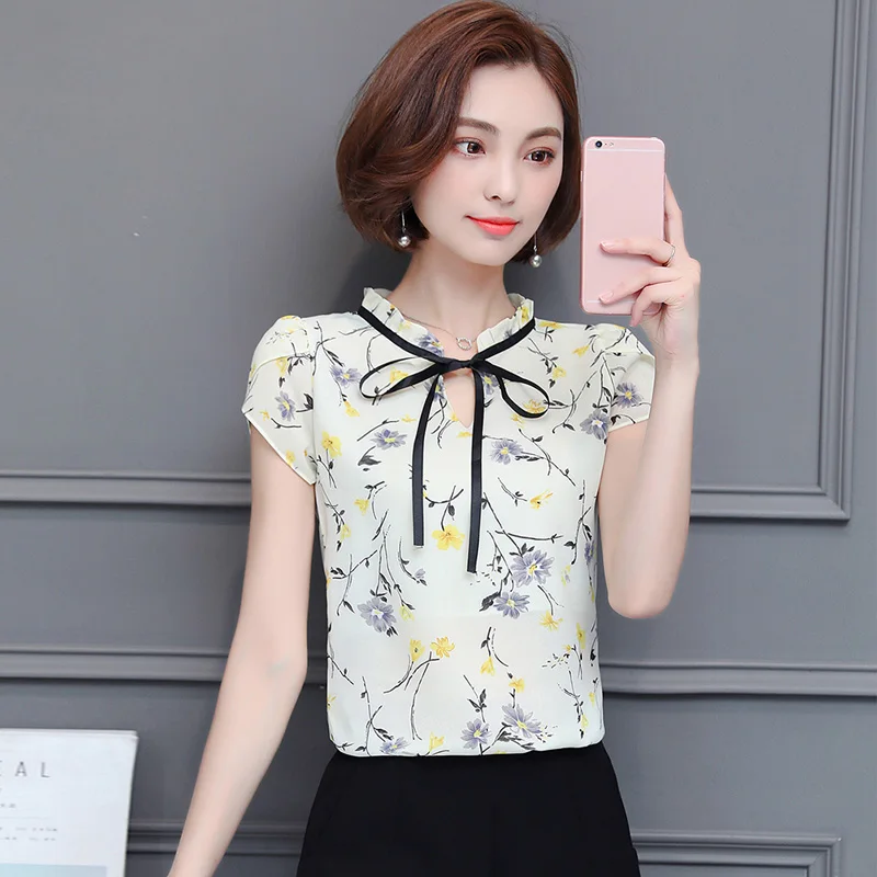 new 2019 fashion Print chiffon Women Blouse shirt sweet bow v collar Women's Clothing plus size summer Women Tops blusas 0010 30 new 2019 fashion Print chiffon Women Blouse shirt sweet bow v collar Women's Clothing plus size summer Women Tops blusas 0010 30