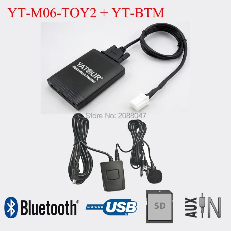 Yatour автомобильное радио USB SD AUX IN с bluetooth-адаптером для Toyota Lexus Scion