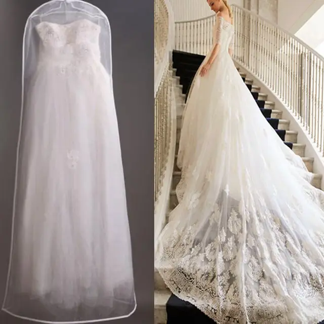 1pcs Large Bridal Gown Dress Set Wedding Storage Bag 1pcs Large Bridal Gown Dress Set Wedding Storage Bag Breathable Garment Dust Proof Cover Ybs9058