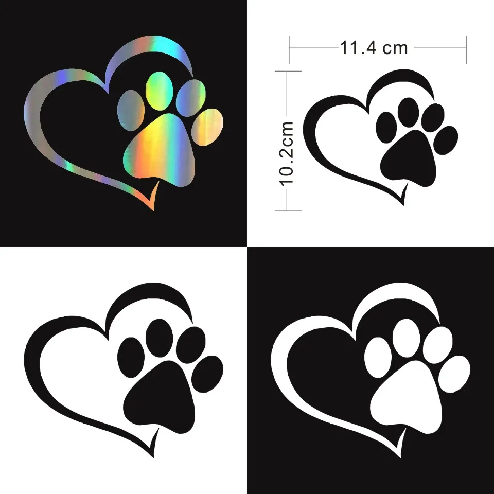 Anycuros  Pet Cat Dog Paw Print Window Decal Lovely Car Styling Decoration Stickers Accessories 11.410 (9)