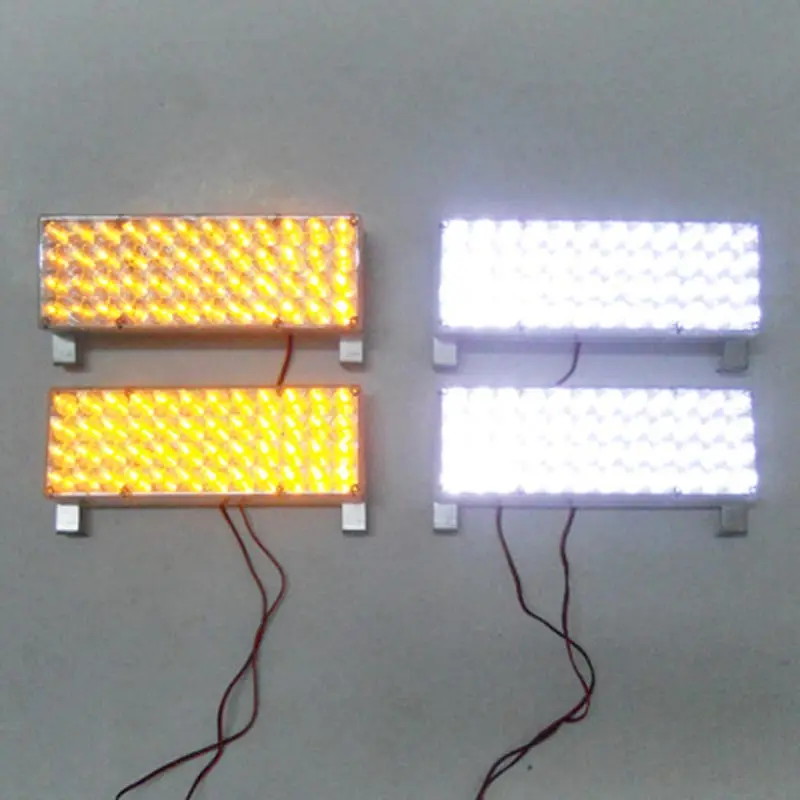 FUGSAME 4* 48LED стробоскоп Предупреждение подсветка для решетки радиатора Белый 3 мигающий режим