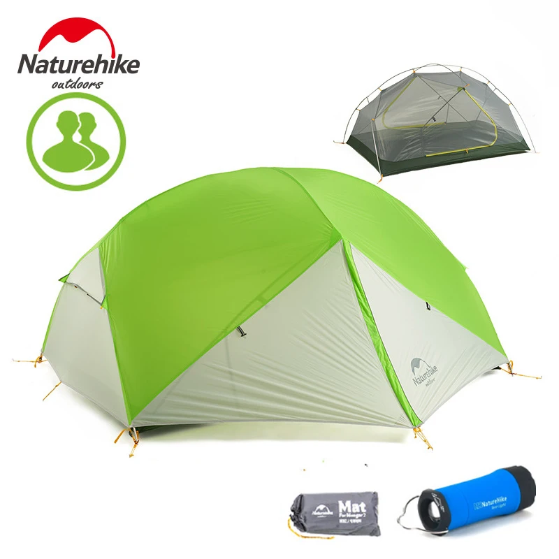 DHL Бесплатная доставка Naturehike Mongar 2 палатка двухслойная Водонепроницаемая