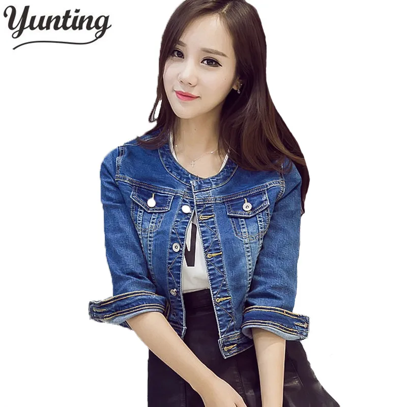 

Spring 2019 New Arrival Women's Denim Jackets Short Style short Slim Jeans Coat Cowboy Jacket For Women XXL